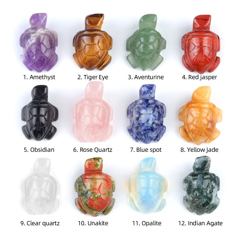 Mini Crystal Sea Turtle Figurine – 1”