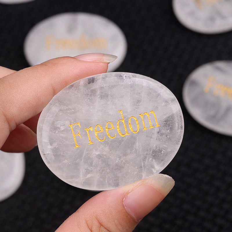 “Freedom” Engraved Thumb Stone