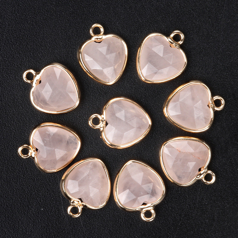 Faceted Crystal Heart Charm – 11mm