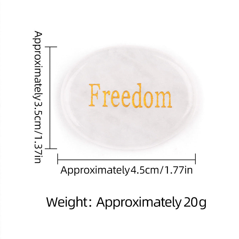 “Freedom” Engraved Thumb Stone