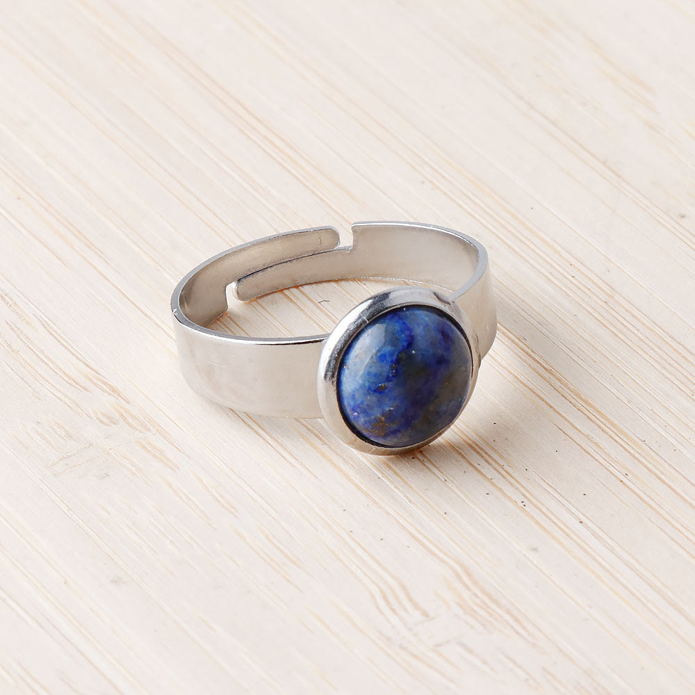 11mm Natural Crystal Round Ring