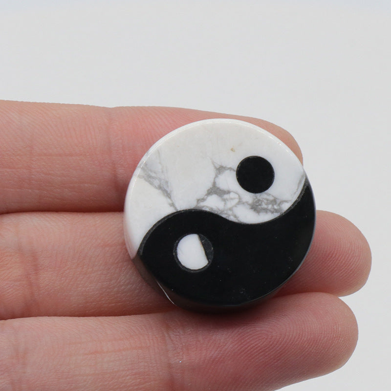 Howlite & Obsidian Yin-Yang