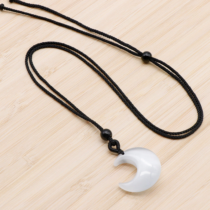 Cat’s Eye Moon Pendant Necklace