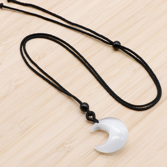 Cat’s Eye Moon Pendant Necklace