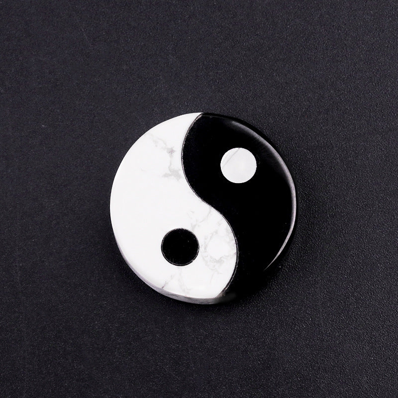 Howlite & Obsidian Yin-Yang