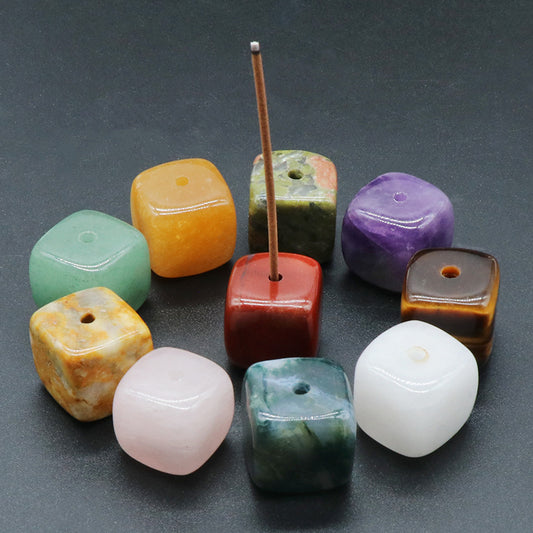Crystal & Agate Cube Incense Holder