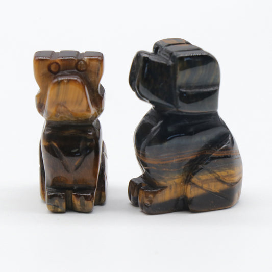 1-Inch Mini Dog Crystal Agate Carving