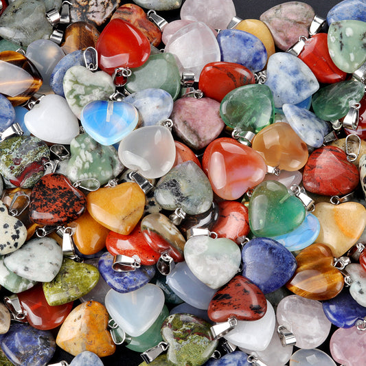 Gemstone Heart Pendants