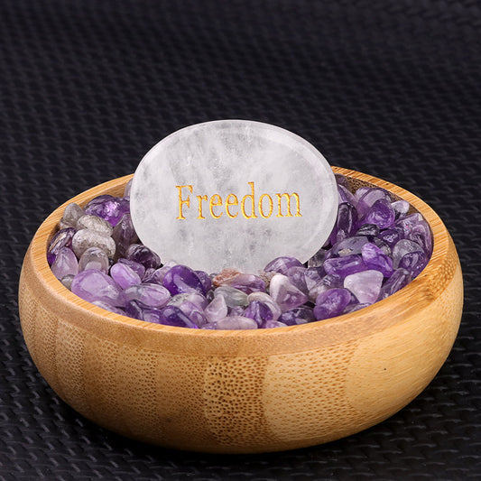 “Freedom” Engraved Thumb Stone