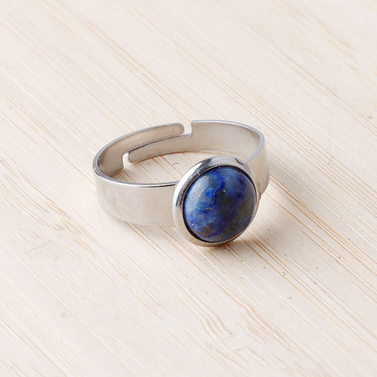 11mm Natural Crystal Round Ring